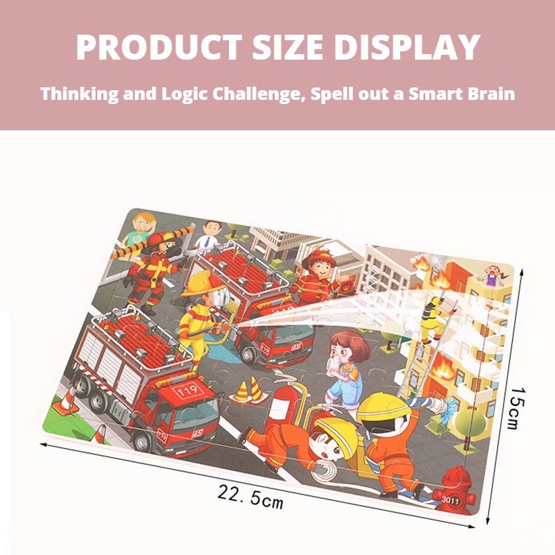 30 mảnh ghép bằng gỗ 3-7 tuổi phim hoạt hình động vật phẳng câu đố câu đố dạy đồ chơi trẻ em sớm