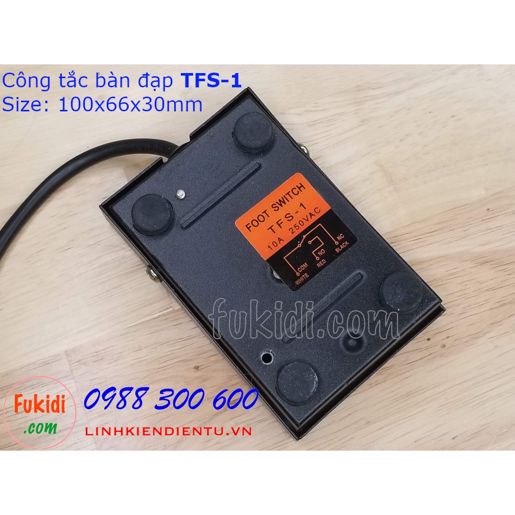 Công tắc bàn đạp TFS-1 250V-10A vỏ thép dùng cho máy may công nghiệp