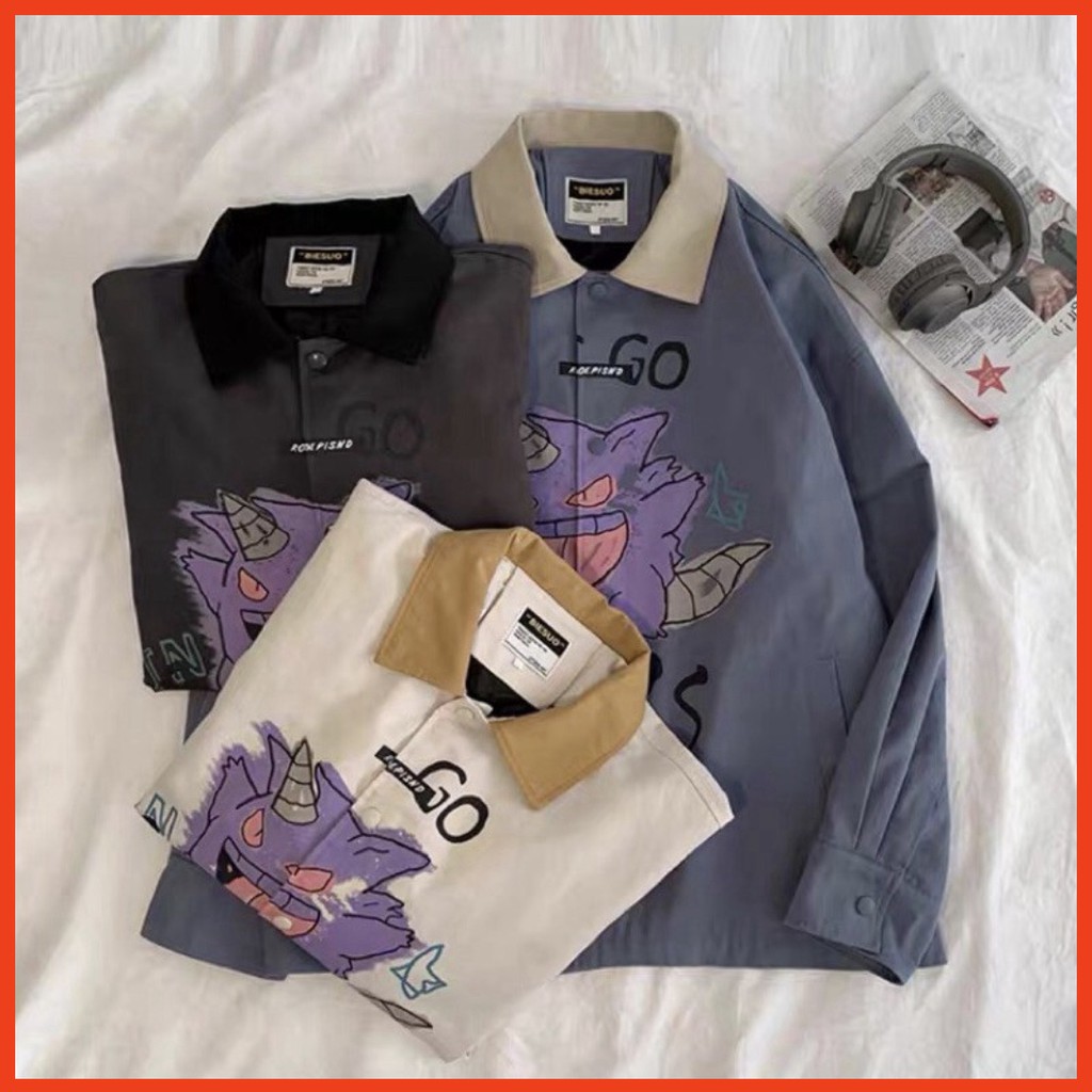 𝗡𝗘𝗪 𝗔𝗥𝗥𝗜𝗩𝗔𝗟  Áo khoác sơmi kaki unisex form rộng  Wind Go Your ulzzang Wind