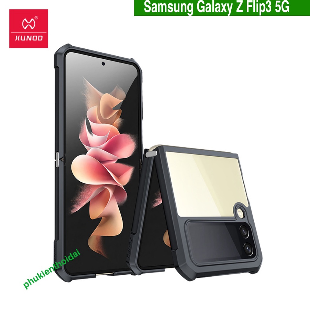 Ốp lưng Samsung Galaxy Z Flip3 5G hiệu Xundd lưng trong viền màu chống sốc chống va đập