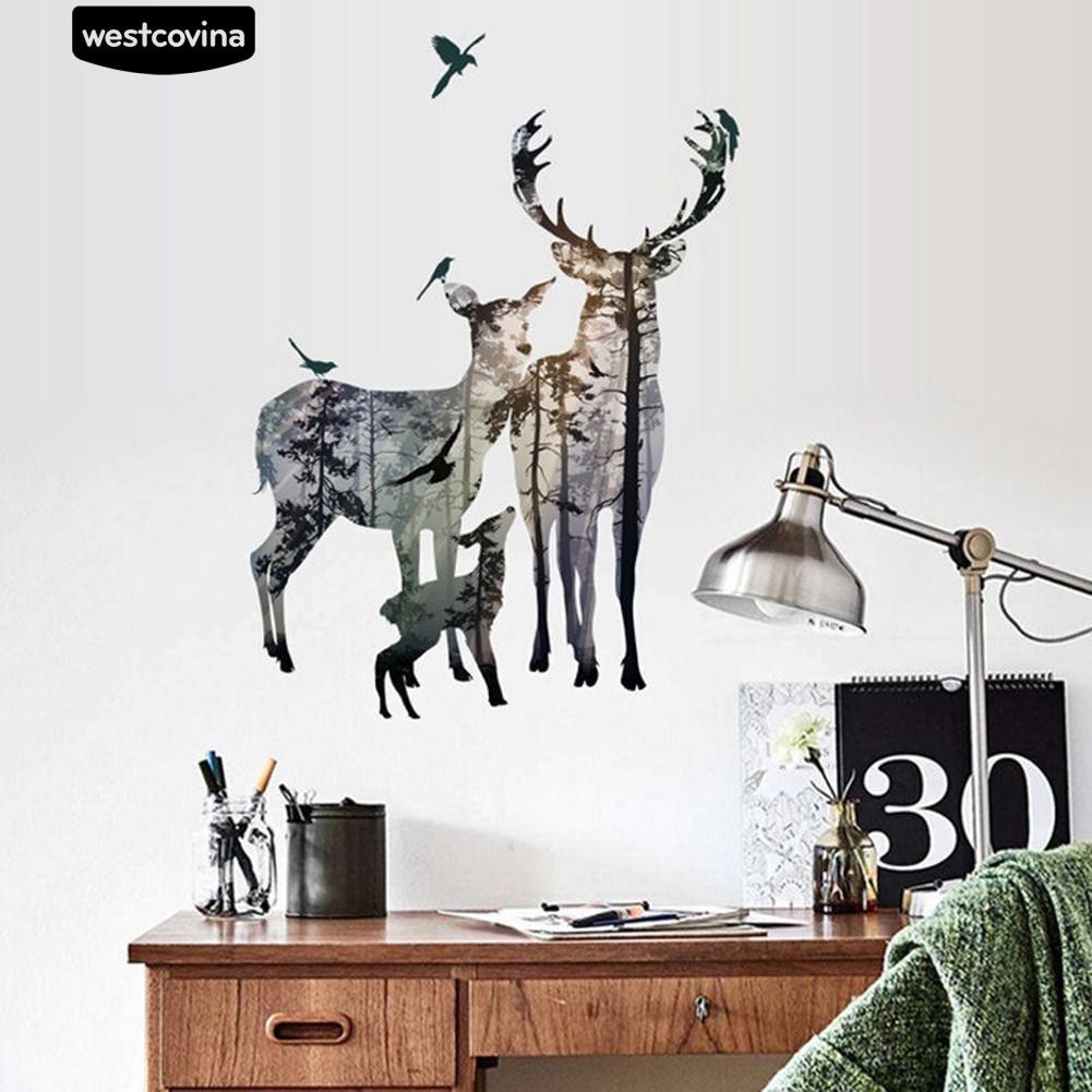 Tranh dán tường hình nai sừng tấm