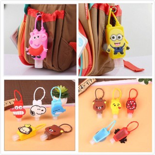 Chai nhựa rỗng kèm bọc silicone có móc treo dùng để chiết / đựng nước rửa tay silicon - LINK 1