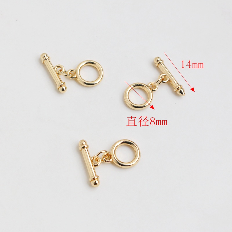 Móc Cài Thanh Thẳng 14K 8mm Màu Sắc Làm Đồ Trang Sức Thủ Công diy