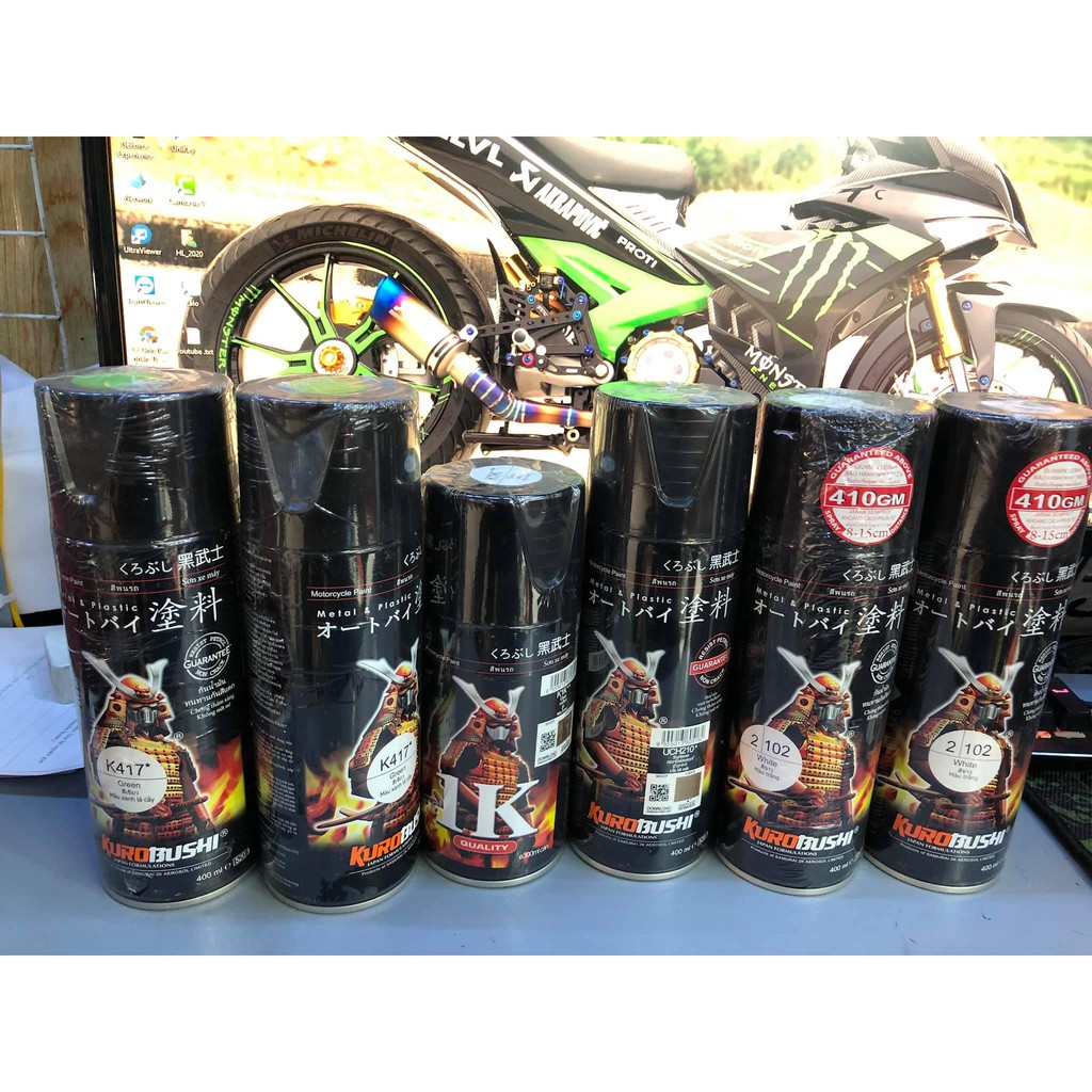 combo sơn samurai màu xanh( xanh Lá ) K417 quang gồm 6 lọ đủ sơn 1cặp mâm hoặc dàn áo lên màu chuẩn nhất_Lê Lĩnh Vlog