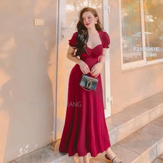 Đầm maxi xoè nhún ngực