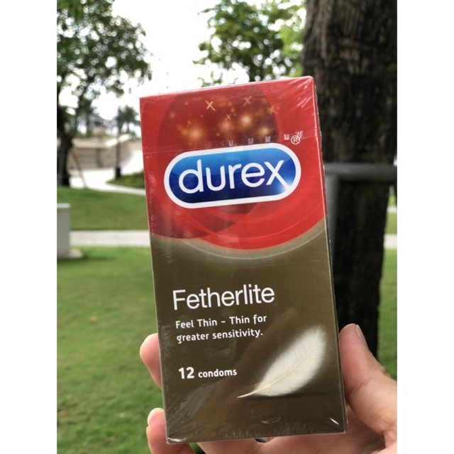 [TẶNG 1 Khẩu trang NANO bạc] Bao cao su chính hãng hộp 12 chiếc Durex Fetherlite