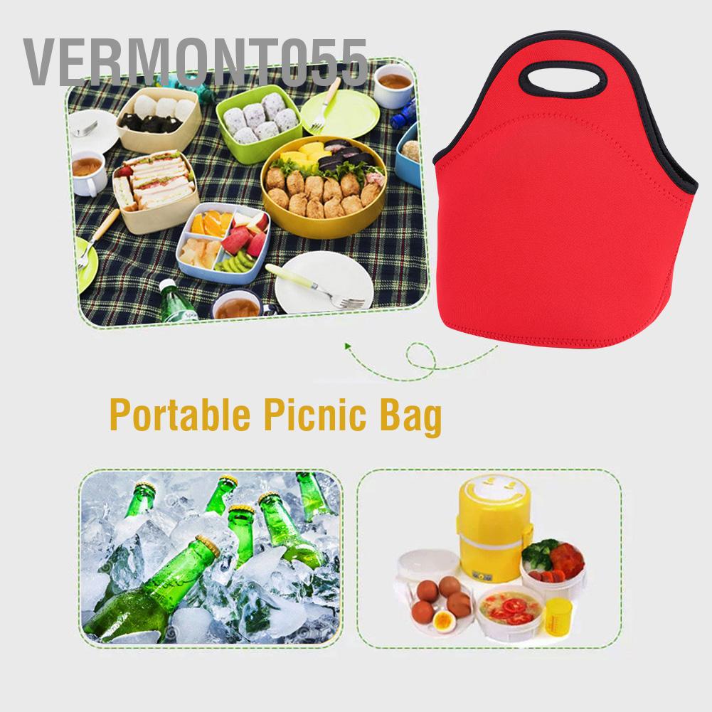 Vermont055 Waterproof Picnic Bag Thermal Insulation Cooler Lunch Box Portable Food Storage Tote