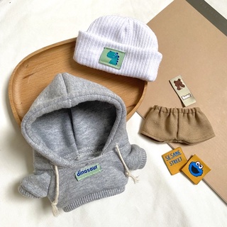 OUTFIT DOLL bộ hoodie mũ beanie cho doll 10cm 15cm và 20cm