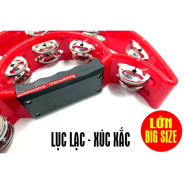 Lục lạc xúc xắc gõ bo nhựa lớn big size (Màu Đỏ)