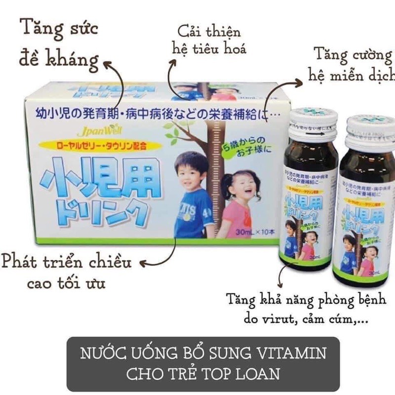 Siro Vitamin tổng hợp tăng trưởng cho trẻ em Toploan Japan. Thích hợp cho bé biếng ăn, thấp lùn