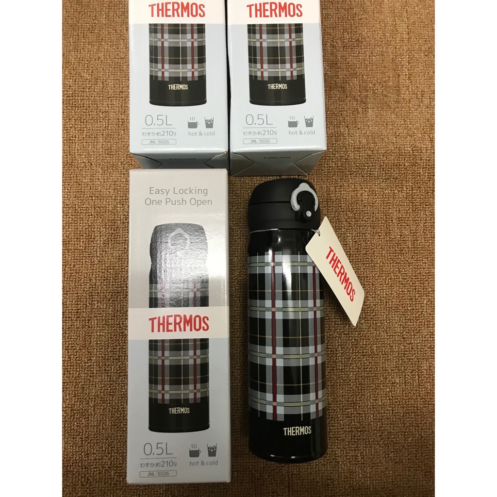 BÌNH LƯỠNG TÍNH THERMOS 500 ml_CHẤM BI HỒNG