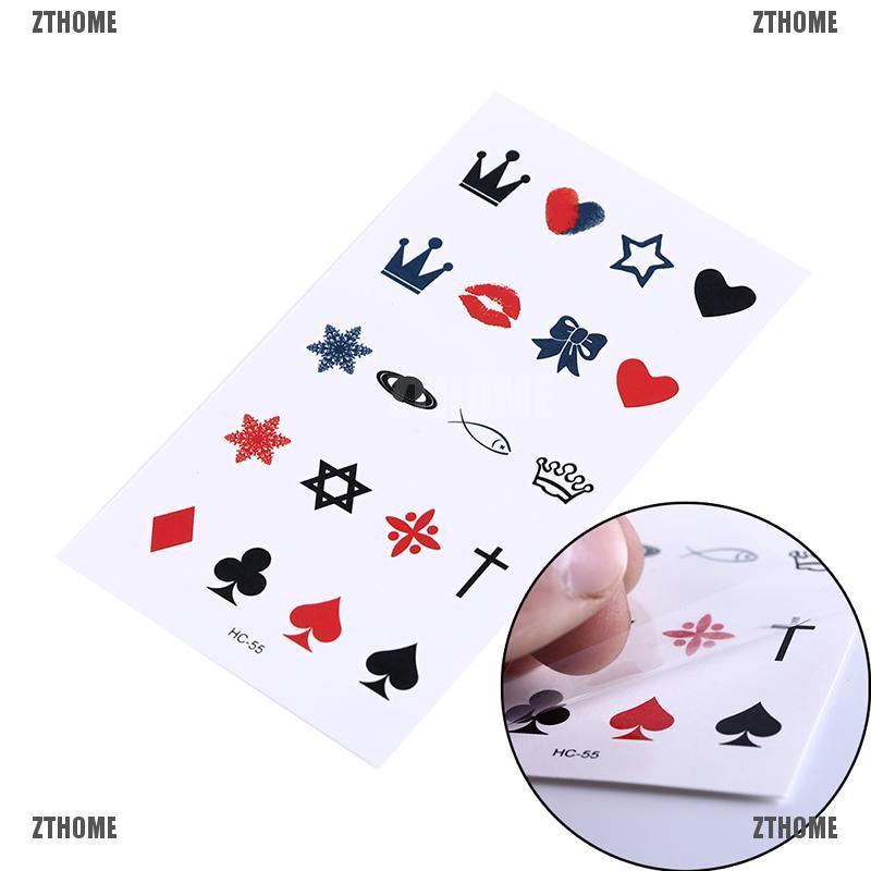 Hình xăm dán họa tiết dễ thương chống thấm nước