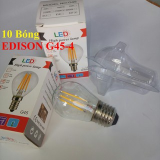 [COMBO] 10 Bóng Đèn Led EDISON G45-4 Ánh Sáng Vàng 2700k