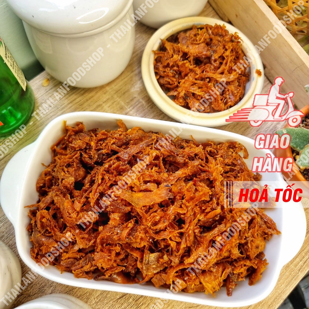 Khô Mực Xé Sợi Tẩm Vị Bình Định - Lon 300Gr