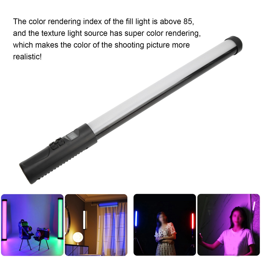Có thể bán buôn Đèn LED cầm tay RGB chiếu video Wand Stick Chụp ảnh ngoài trời Đủ màu Live Fill Light Beauty Photo Washington057 Hàng giao ngay