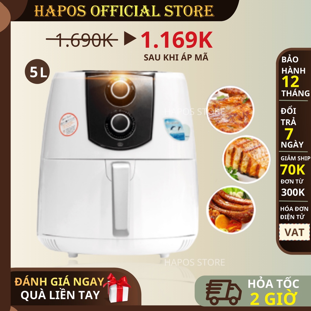 Nồi chiên không dầu perfect 5l -PF-768 - Hapos phân phối chính hãng