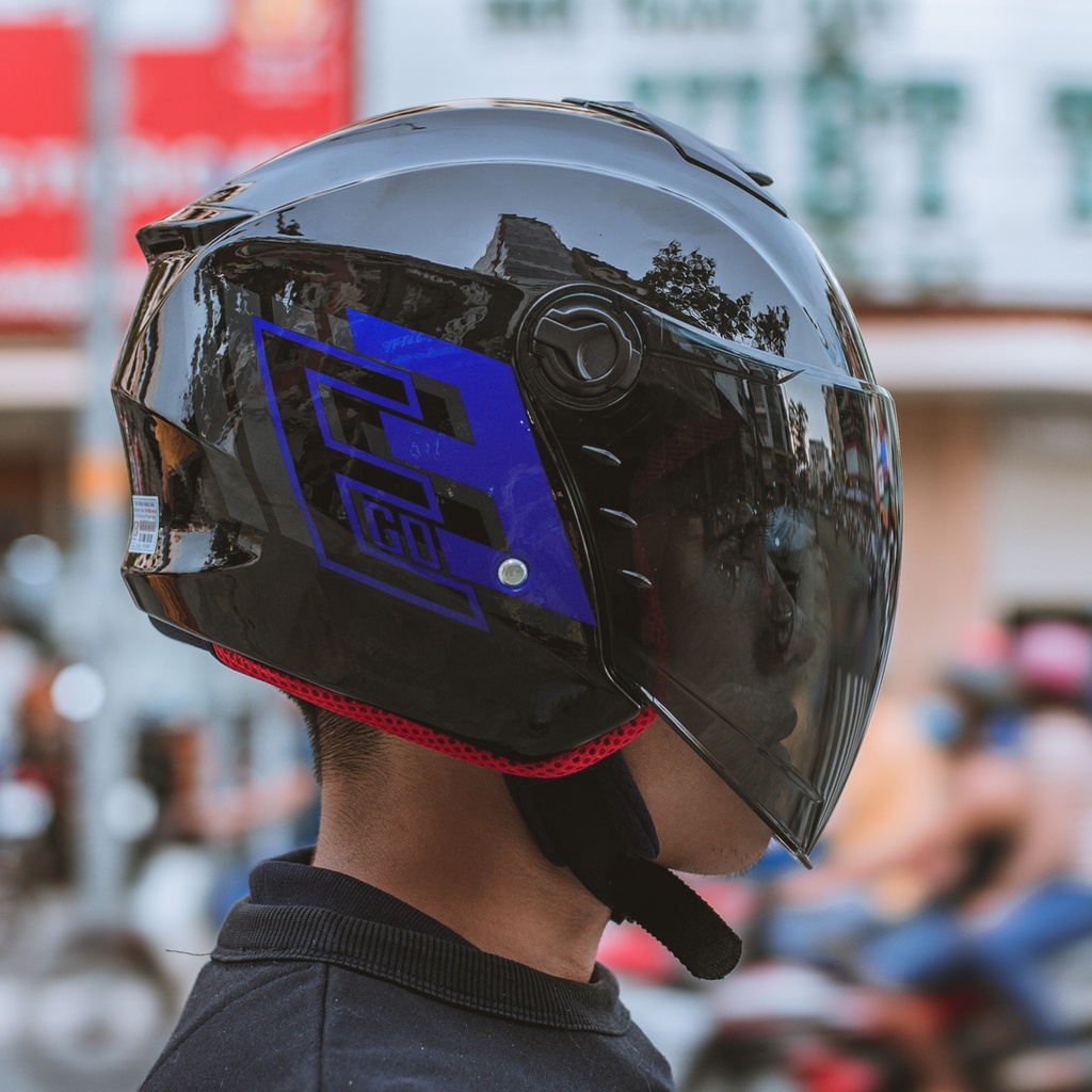 Mũ Bảo Hiểm 3/4 Thể Thao EGO E3 - 1 kính - Hàng Chính Hãng Bảo Hành 24 Tháng