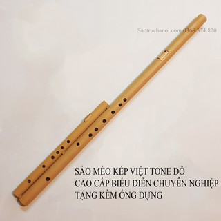 Sáo mèo kép việt cao cấp | biểu diễn chuyên nghiệp | tặng kèm ống đựng