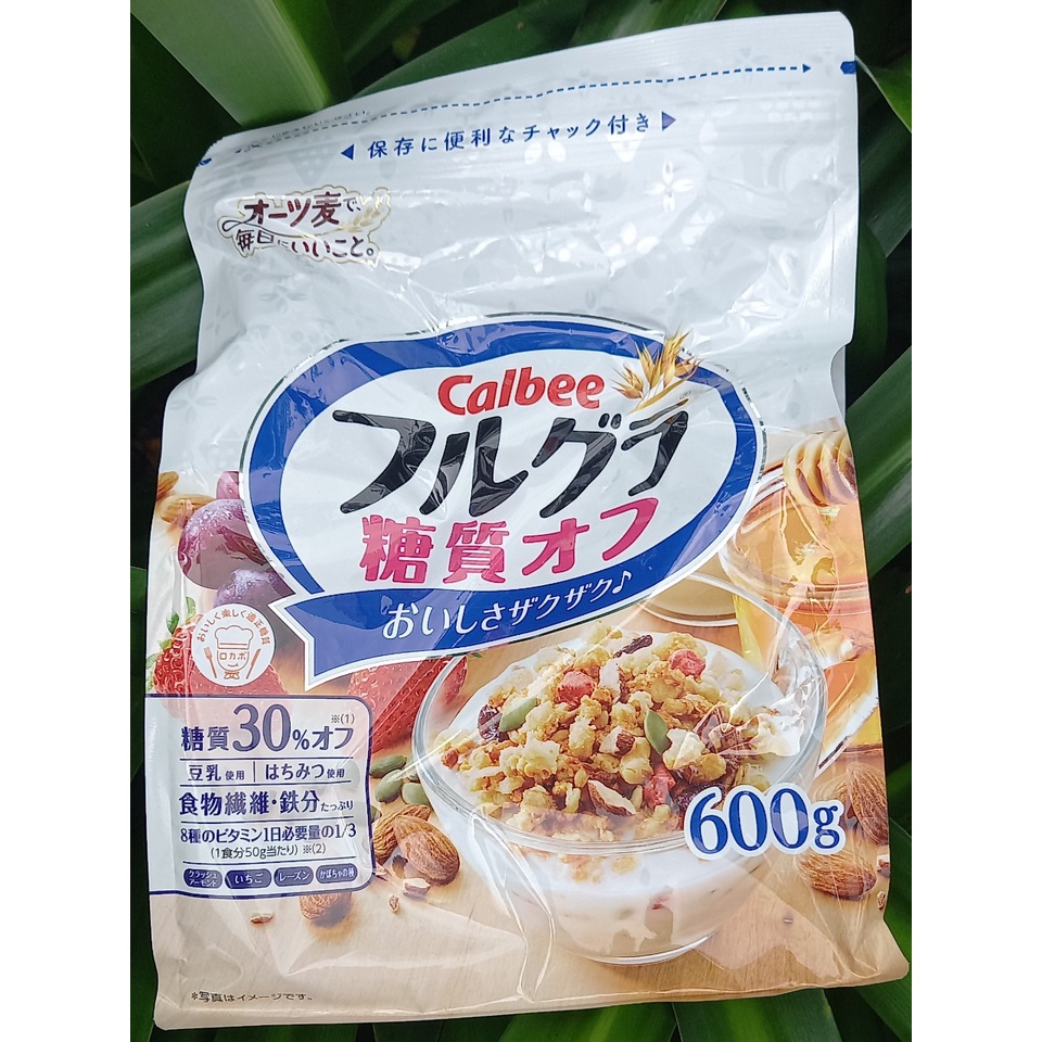 Ngũ cốc hoa quả sấy khô Calbee Nhật Bản túi 750g. Ngũ cốc ăn liền mix các loại hạt