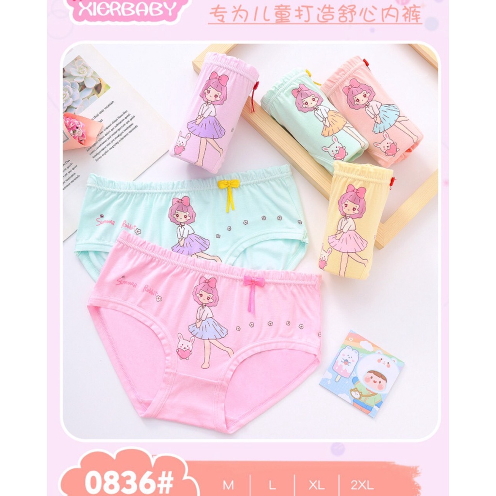 Quần lót bé gái,  Quần chip cho bé 0 đến 5 tuổi chất liệu Cotton co dãn thoáng mát kháng khuẩn từ 5-30kg