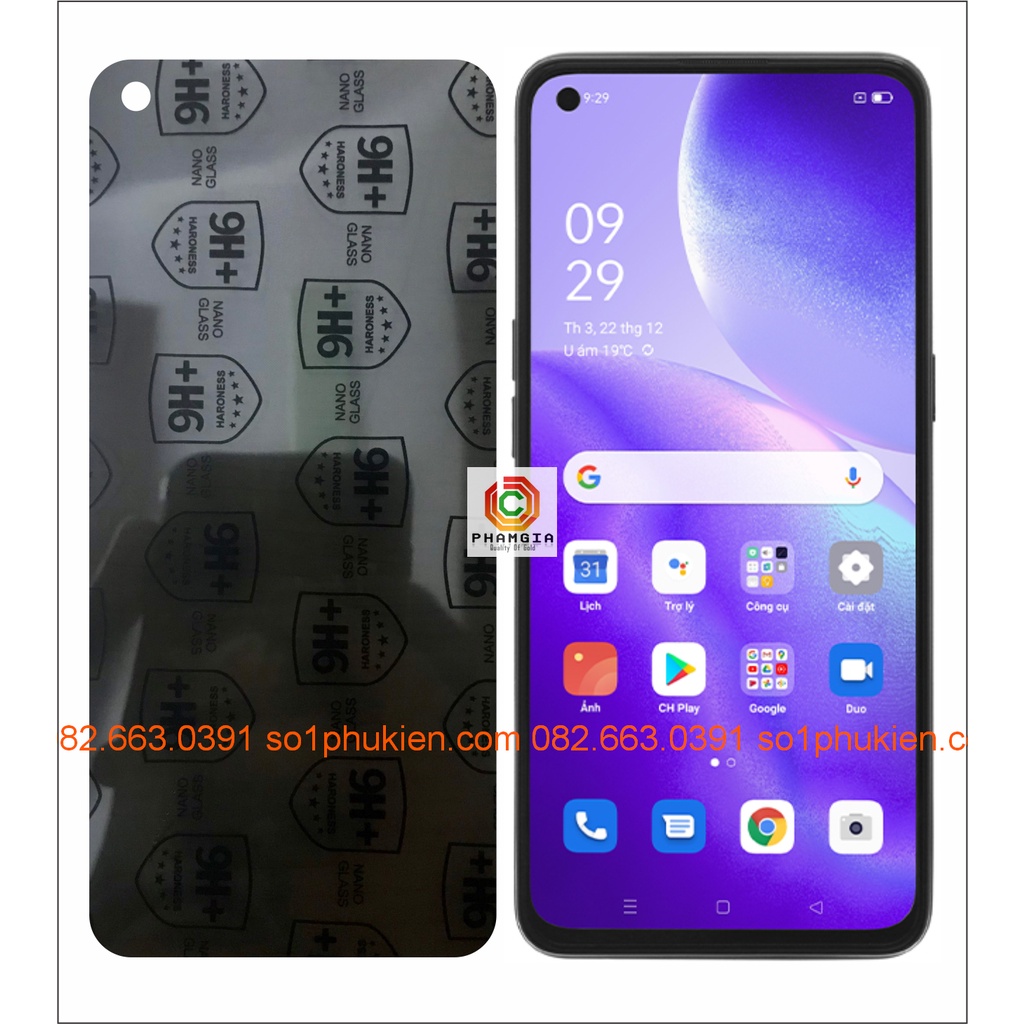 Dán cường lực chống nhìn trộm Oppo Reno 5 (4G/5G) dẻo siêu bền