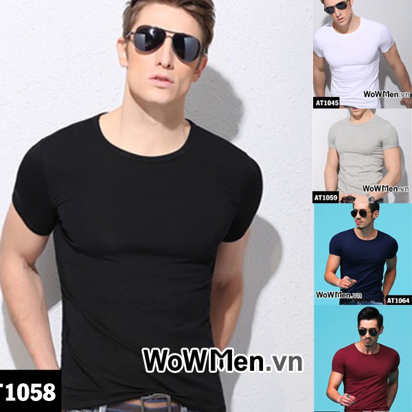 Áo Thun Nam Cổ Tròn Body Cotton Áo Ngắn Tay Nam Tập Gym Thể Thao