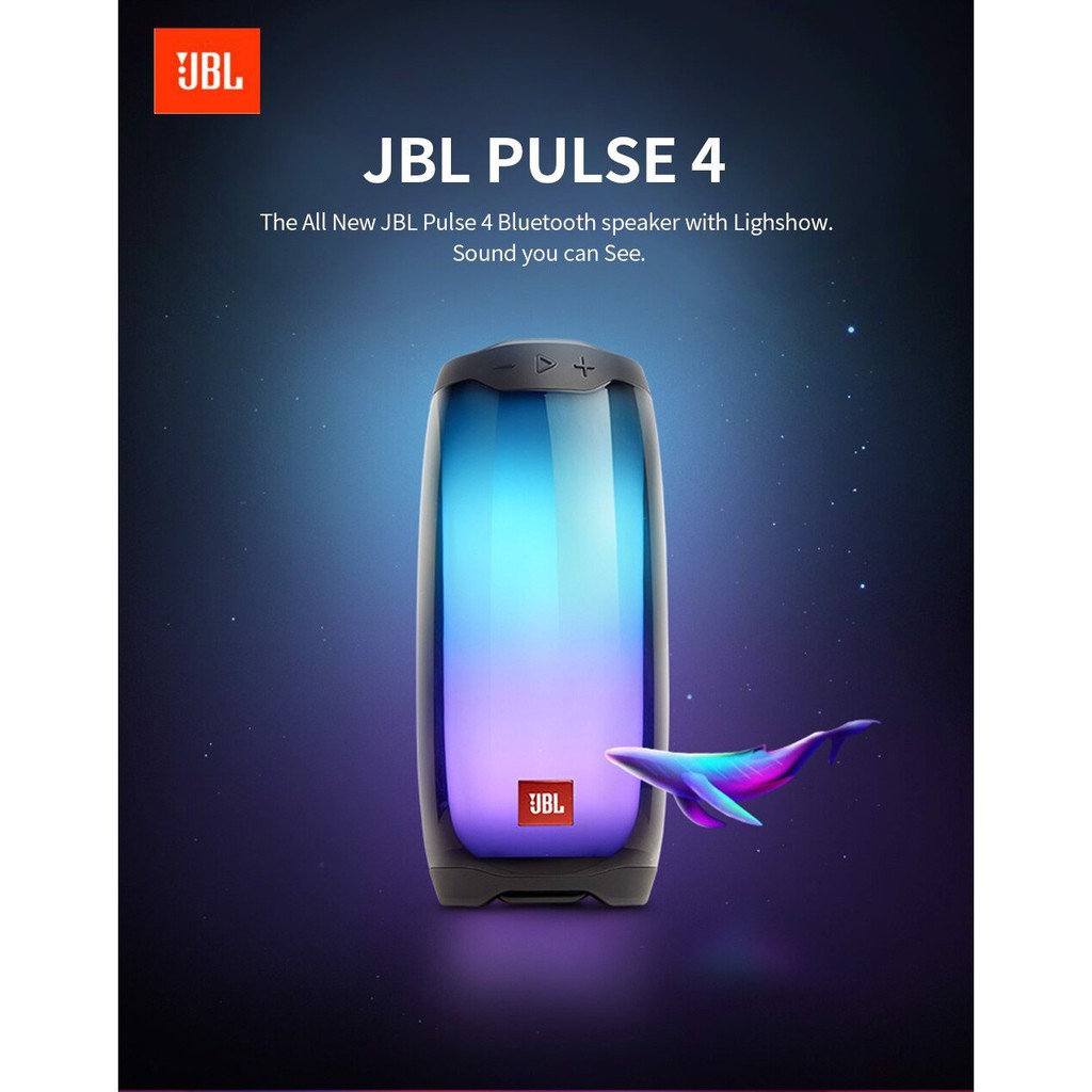 Loa Bluetooth JBL Pulse 4 l Công suất 20W l Chống nước IPX7 l Bluetooth 4.2 l Pin 7260 mAh l Nghe nhạc 12h