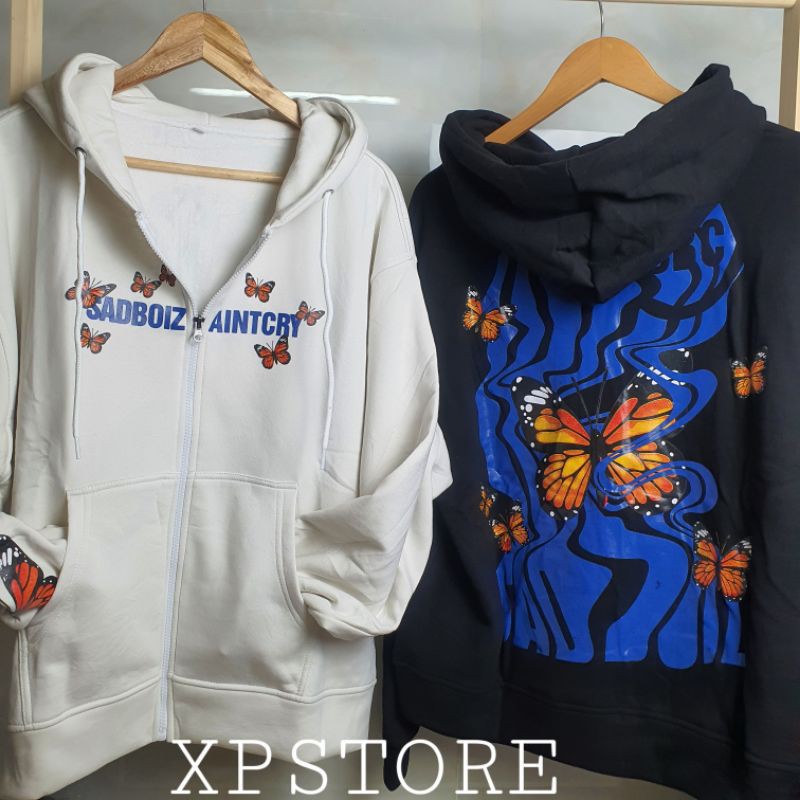 Áo khoác nỉ POXI BƯỚM form rộng unisex (Ảnh thật)