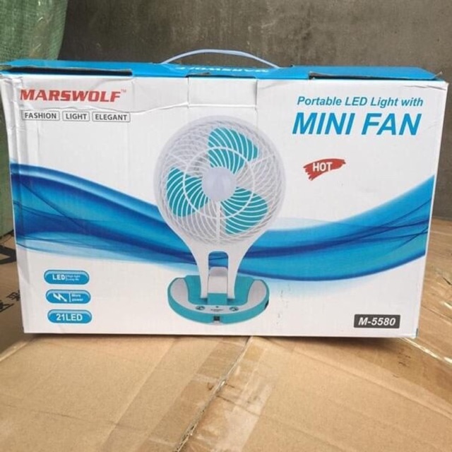 Quat tích điện mini fan