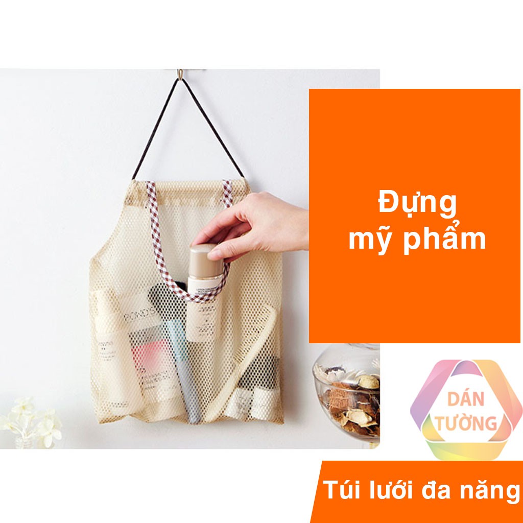 Túi lưới treo tường đựng thực phẩm đa năng MDT, bảo quản củ quả , hành tỏi _T38