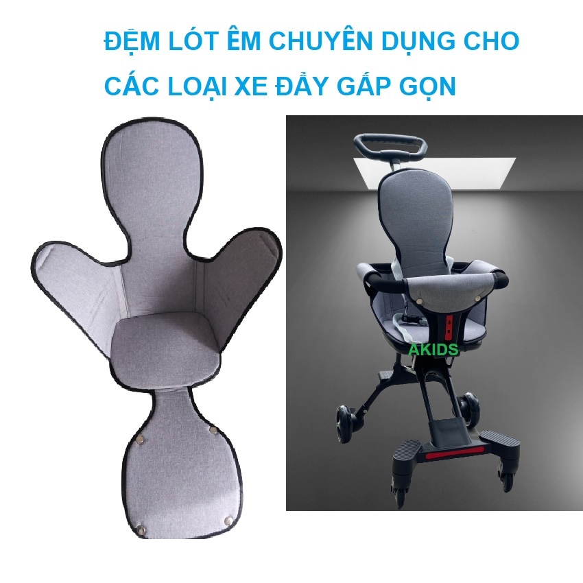 Đệm lót êm chuyên dụng cho các loại xe đẩy gấp gọn hai chiều, xe đẩy du lịch em bé