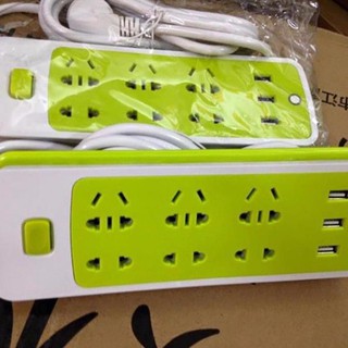 Ổ Cắm Điện Đa Năng USB Xanh