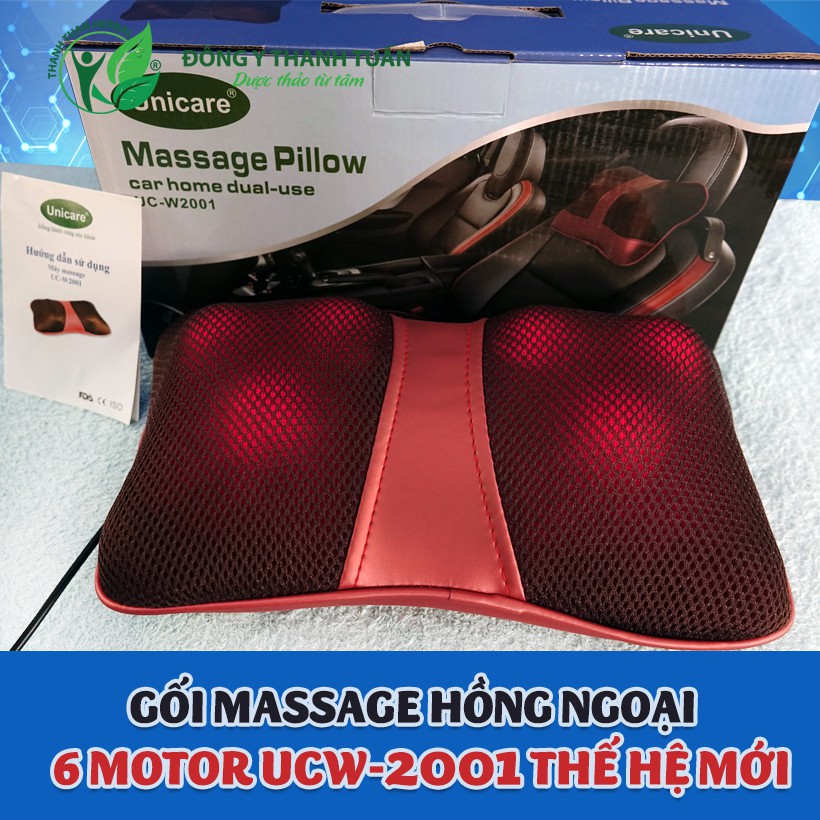 Gối Massage Hồng Ngoại 6 Bi Pillow UCW-2001 Thế Hệ Mới - Giúp Lưu Thông Khí Huyết