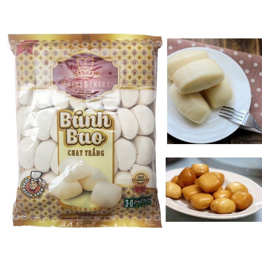 (Giao Nội Thành Hà Nội) Bánh Bao Chay Trắng Malai Loại 40 Cái Và 15 Cái/ Gói