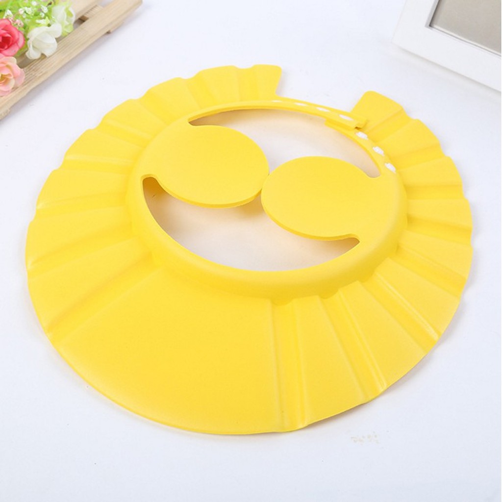 Mũ gội đầu chắn nước có vành che tai cho bé, mũ tắm chắn nước cho bé