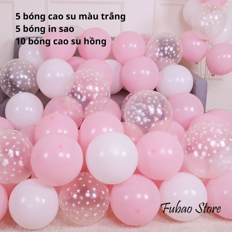 Set bóng mix màu trang trí sinh nhật, party màu xanh navy Fubao Store