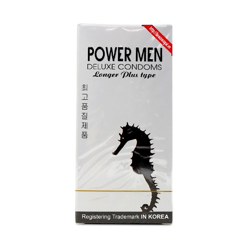 Bao cao su PowerMen gai cá ngựa bạc hỗ trợ chống xuất tinh sớm ở nam giới