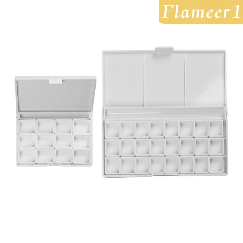 Hộp Nhựa Đựng Màu Nước Đi Du Lịch Có Nắp Đậy Tiện Dụng [Flameameer1]