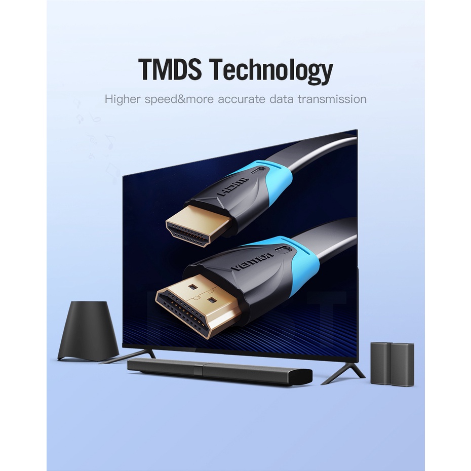 Cáp HDMI 2.0 Vention - Dài 1.5 mét - Hỗ trợ 4K/60Hz, 18Gbps + Âm thanh + Ethernet