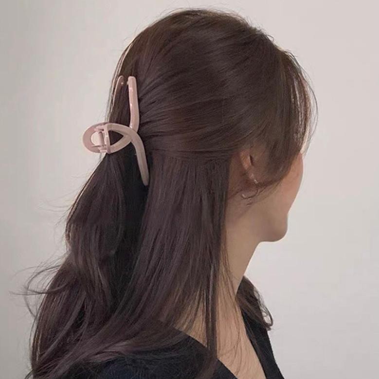 Kẹp Tóc Màu Trơn Phong Cách Đơn Giản Cho Nữ