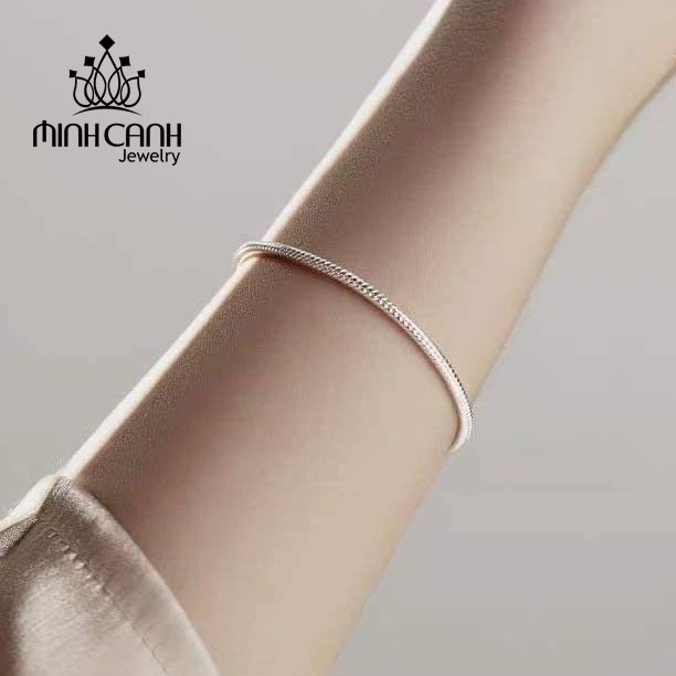Lắc Tay Bạc Nữ Dây Mì Trơn - Minh Canh Jewelry