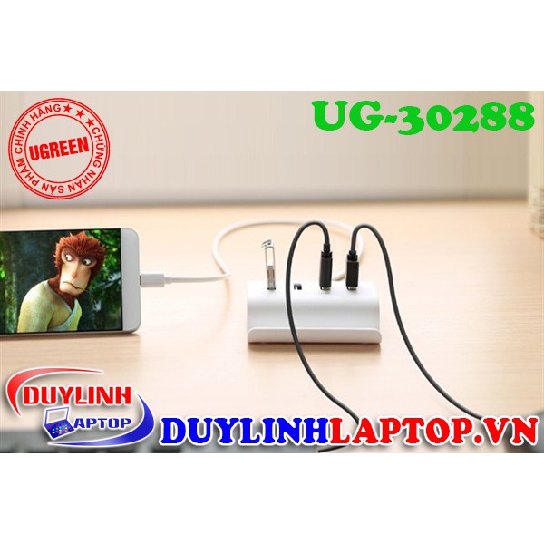 Cáp chuyển đổi USB Type C ra 4 cổng USB 2.0 Ugreen 30288 | USB C | USB Type C 3.1