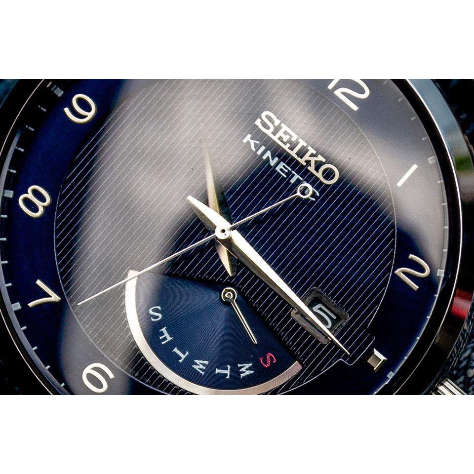 Đồng hồ nam Seiko Kinetic SRN061P1 - Máy Quartz - Dây da chính hãng - Kính khoáng