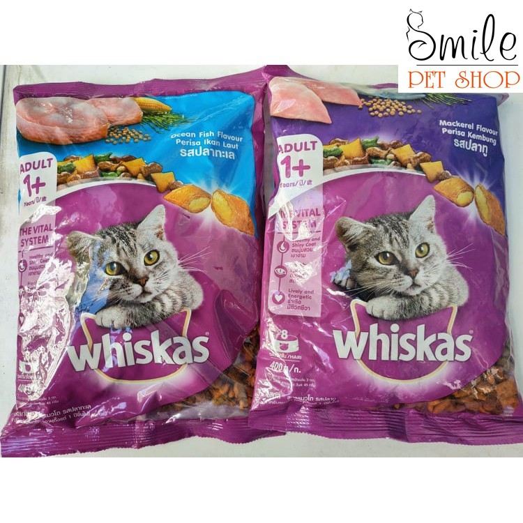 [RẺ NHẤT] Thức Ăn Cho Mèo - Hạt Khô Whiskas Cho Mèo Lớn 400g - Smile Pet Shop