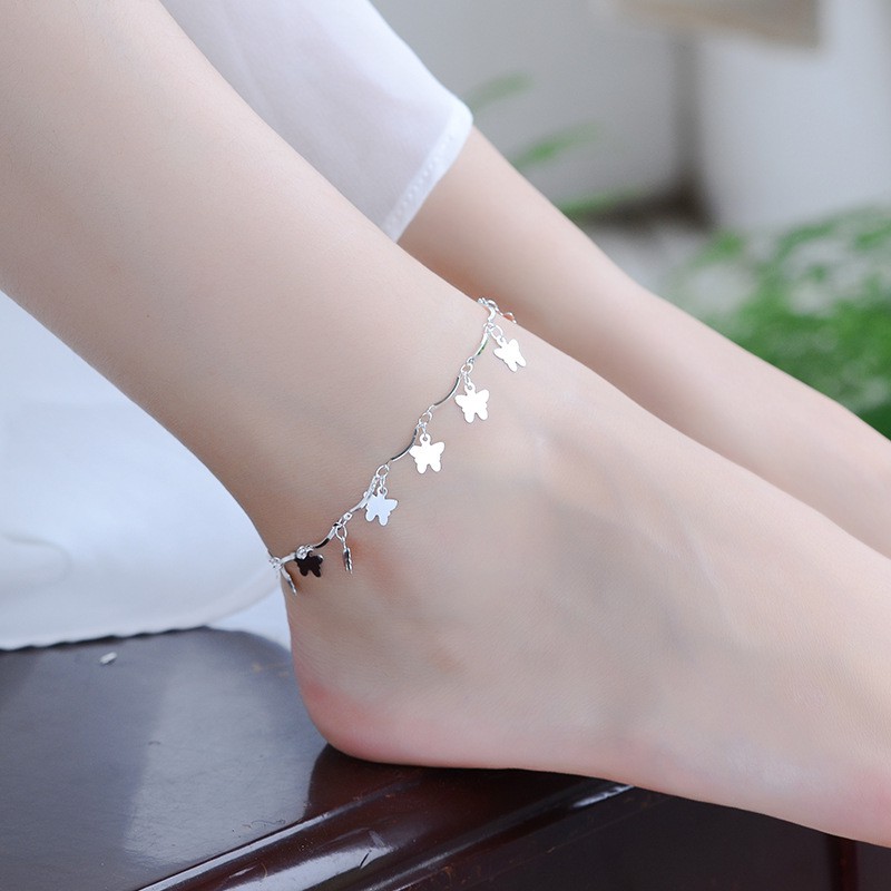 18 style S925 silver anklets ladies accessories Korean jewelry fashion anklet gelang kaki silver