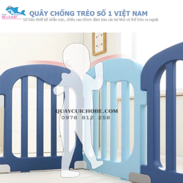 Quây cũi nhựa bé gái hồng trắng Bambi Kids, xuất Âu, hàng sẵn