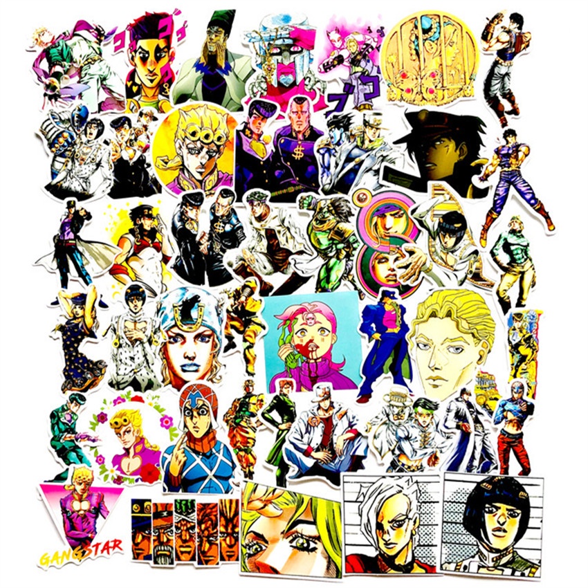 ❉ JoJo's Bizarre Adventure - Series 03 Stickers ❉ 50Pcs/Set Anime Fashion Mixed Doodle Stickers