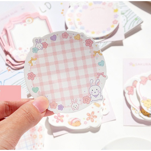 Giấy Note Hồng Họa Tiết Xinh Xỉu