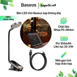 Đèn LED Mini - Đèn Đọc sách Baseus Kẹp Bàn Tiện Lợi Không Dây Cảm Ứng Sạc USB Để Đọc Sách Vào Ban Đêm
