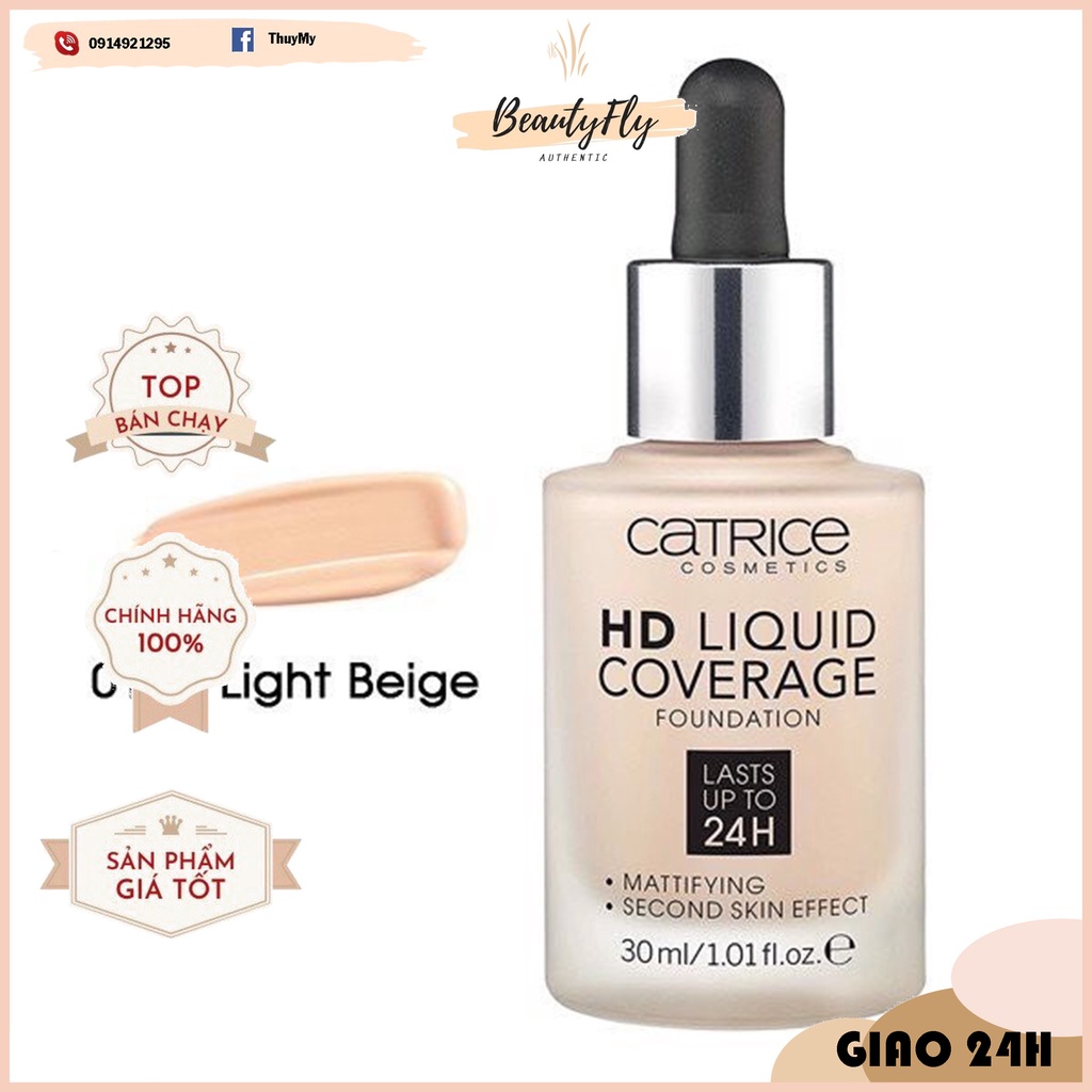❤️BeautyFLy❤️ Kem Nền Catrice HD Liquid Coverage Foundation Lasts Up To 24h [Hàng Auth]